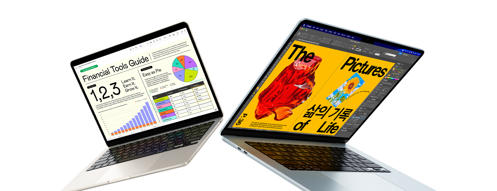 Ordinateur prêt à l'emploi sur fond propre
